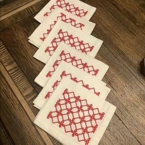 Pomegranate Cocktail Napkins Coasters EUC